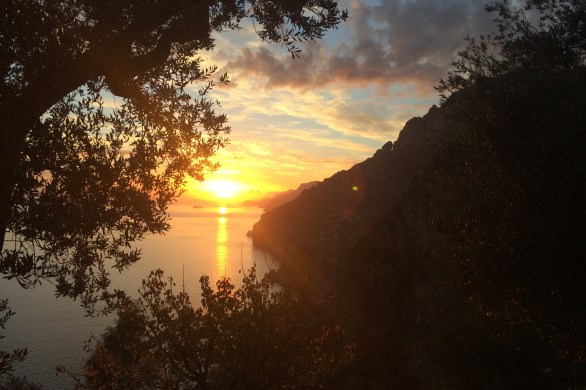 Sunset over the Amalfi Coast